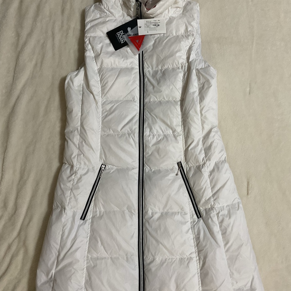 Guess Women's White Quilted Vest